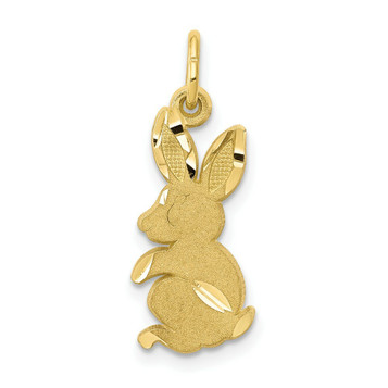 10K Yellow Gold Baby Bunny Charm - (A82-257) 10K Yellow Gold Baby Bunny Charm - (A82-257)