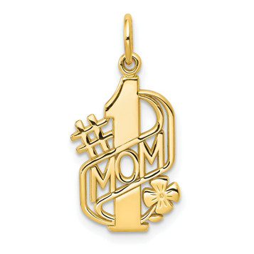 10K Yellow Gold MOM Charm - (A82-303) 10K Yellow Gold MOM Charm - (A82-303)