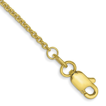 10K Yellow Gold 1.5mm Cable Chain Anklet - length: 9'' inches - (C63-899) 10K Yellow Gold 1.5mm Cable Chain Anklet - length: 9'' inches - (C63-899)