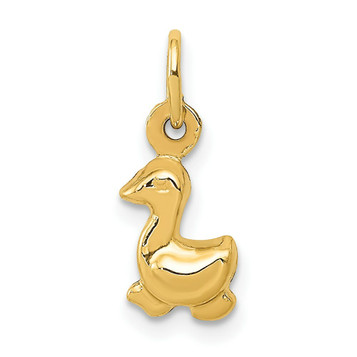 14K Yellow Gold Duck Charm - (A82-340) 14K Yellow Gold Duck Charm - (A82-340)