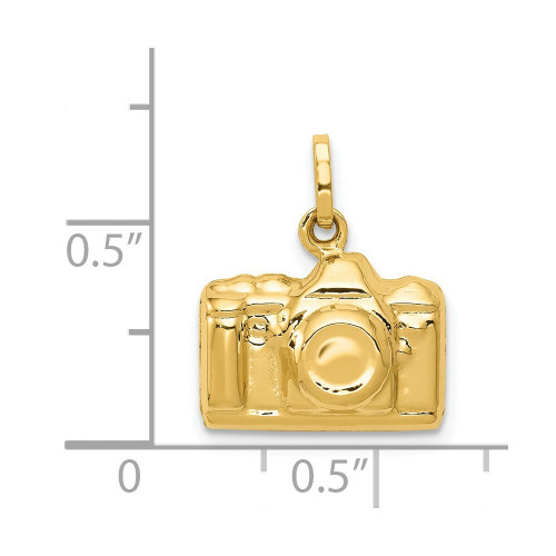 【予約販売】本 Camera Polished 3-D Gold Yellow 14K Charm Roy - (A98-828) - アクセサリー