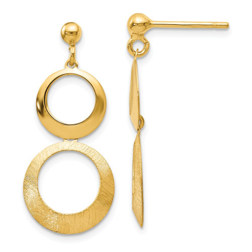 Quality Gold 14k Madi K Polished & Diamond-Cut 10mm Button Post Earrings  SE131 - Richmond & Fredericksburg Jewelers