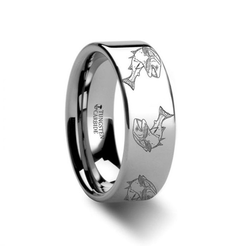Sport Fishing Tungsten Trout Fish Jumping Sea Print Pattern