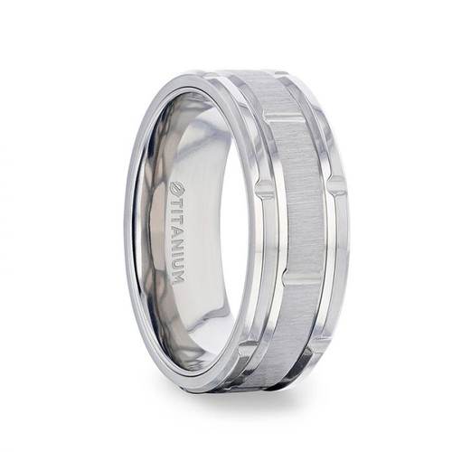 WARRICK Titanium Alternating Grooves Horizontal Etched Finish