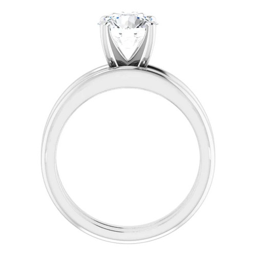 Refs 4 CARAT/ 【F】 4 Carat Diamond Solitaire Engagement Ring - Classic 4-Prong