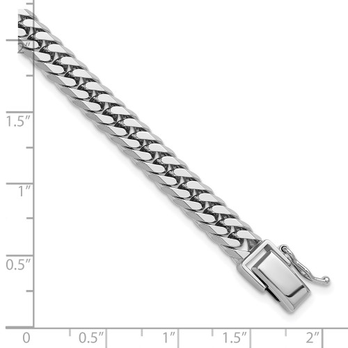 Solid 950 Platinum Polished Heavy Curb Link Chain Bracelet with