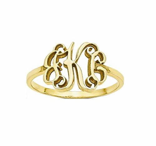 Buy Size 5 3/4, Art Deco Gold HL Monogram Signet Ring in 10 Karat Gold  Online in India - Etsy