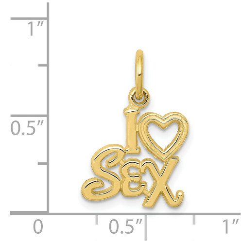 【貴重✨芝浦GOLD✨Love Sex✨缶バッジ 】 10K Yellow Gold Talking - I Love Sex Charm - (A81-933) - Roy Rose