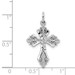 10K White Gold Diamond-cut Cross Charm - (A82-407) 10K White Gold Diamond-cut Cross Charm - (A82-407)