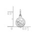 10K White Gold Angel Charm - (A82-420)