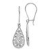 Leslie's 14K White Gold Diamond-cut Dangle Earrings - (B36-523) Leslie's 14K White Gold Diamond-cut Dangle Earrings - (B36-523)