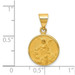 18K Yellow Gold Guardian Angel Medal Pendant - (A82-432) 18K Yellow Gold Guardian Angel Medal Pendant - (A82-432)