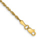 14K Yellow Gold 2mm Diamond-cut Extra-Light Rope Chain Anklet Bracelet - Length 9'' inches - (C63-910) 14K Yellow Gold 2mm Diamond-cut Extra-Light Rope Chain Anklet Bracelet - Length 9'' inches - (C63-910)