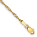 14K Yellow Gold 1.7mm Singapore Chain Anklet Bracelet - Length 10'' inches - (C63-924) 14K Yellow Gold 1.7mm Singapore Chain Anklet Bracelet - Length 10'' inches - (C63-924)