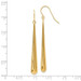 Leslie's 14K Yellow Gold Polished Shepherd Hook Earrings 53mm length - (B36-549)