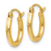 Leslies 14K Yellow Gold Polished Hoop Earrings 12mm length - (B36-555)