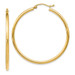 Leslies 14K Yellow Gold Polished Hoop Earrings 40mm length - (B36-556)