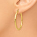 Leslies 14K Yellow Gold Polished Hoop Earrings 35mm length - (B36-571)