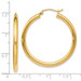 Leslies 14K Yellow Gold Polished Hoop Earrings 35mm length - (B36-571)