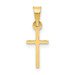 14K Yellow Gold Polished Cross Charm 17mm length - (A83-311) 14K Yellow Gold Polished Cross Charm 17mm length - (A83-311)