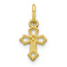 10K Yellow Gold Cross Charm - (A86-640) 10K Yellow Gold Cross Charm - (A86-640)