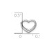 10K White Gold Polished Mini Floating Heart Slide - (A88-412) 10K White Gold Polished Mini Floating Heart Slide - (A88-412)