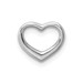 10K White Gold Polished Mini Floating Heart Slide - (A88-412) 10K White Gold Polished Mini Floating Heart Slide - (A88-412)