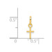 14K Yellow Gold Tiny Cross Charm - (A98-826) 14K Yellow Gold Tiny Cross Charm - (A98-826)