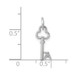 14K White Gold A Letter Initial Key Charm - (A84-852)