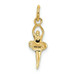 14K Yellow Gold Polished Ballerina Charm - (A86-337)