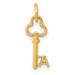 14K Yellow Gold A Letter Initial Key Charm - (A87-158)