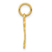 14K Yellow Gold B Letter Initial Key Charm - (A87-202)