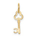 14K Yellow Gold C Letter Initial Key Charm - (A87-262)