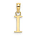 10K Yellow Gold Polished I Block Initial Charm Pendant - (A88-492) 10K Yellow Gold Polished I Block Initial Charm Pendant - (A88-492)