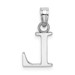 10K White Gold Polished L Block Initial Charm Pendant - (A88-504) 10K White Gold Polished L Block Initial Charm Pendant - (A88-504)