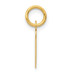 14K Yellow Gold Small Slanted Block Initial Letter T Charm Pendant - (B13-189)