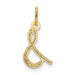 14K Yellow Gold Yellow Gold Initial Letter S Charm Pendant - (B14-354)