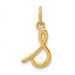 14K Yellow Gold Yellow Gold Initial Letter S Charm Pendant - (B14-354)