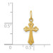 14K Yellow Gold Polished Diamond-cut Small Cross Charm - (A85-705) 14K Yellow Gold Polished Diamond-cut Small Cross Charm - (A85-705)