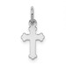 14k White Gold Mini Polished Cross Charm - (A85-729) 14k White Gold Mini Polished Cross Charm - (A85-729)