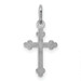 14k White Gold Polished Diamond-cut Small Budded Cross Charm - (A87-291) 14k White Gold Polished Diamond-cut Small Budded Cross Charm - (A87-291)