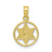 10K Yellow Gold Star of David In Circle Frame Pendant - (A88-321) 10K Yellow Gold Star of David In Circle Frame Pendant - (A88-321)