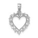 10K White Gold Heart With Lace Trim Charm Pendant - (A88-404) 10K White Gold Heart With Lace Trim Charm Pendant - (A88-404)