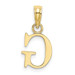 10K Yellow Gold Polished G Block Initial Charm Pendant - (A88-421) 10K Yellow Gold Polished G Block Initial Charm Pendant - (A88-421)