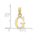 10K Yellow Gold Polished G Block Initial Charm Pendant - (A88-421) 10K Yellow Gold Polished G Block Initial Charm Pendant - (A88-421)