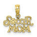 10K Yellow Gold Soccer Mom Charm Pendant - (A88-543) 10K Yellow Gold Soccer Mom Charm Pendant - (A88-543)
