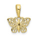 10K Yellow Gold Filigree Butterfly Charm Pendant - (A88-641) 10K Yellow Gold Filigree Butterfly Charm Pendant - (A88-641)