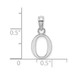 10K White Gold Polished O Block Initial Charm Pendant - (A88-680) 10K White Gold Polished O Block Initial Charm Pendant - (A88-680)