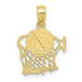 10K Yellow Gold Basketball In Net Pendant - (A88-791) 10K Yellow Gold Basketball In Net Pendant - (A88-791)