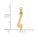 10K Yellow Gold Number 4 Block Charm Pendant - (A89-247) 10K Yellow Gold Number 4 Block Charm Pendant - (A89-247)